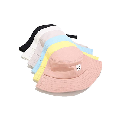 प्लास्टिक हुक लूप के साथ 7 सेमी लंबी सीमा गुलाबी मछुआरे बाल्टी टोपी Hat
