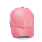 रंग ब्लांक पु चमड़ा 6 पैनल बेसबॉल टोपी महिलाओं के लिए असंबंधित शैली