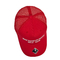 फ्लैट कढ़ाई लोगो के साथ गर्मियों के लिए फैशन यूनिसेक्स रेड मेष बेसबॉल कैप