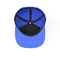ब्लू स्नैपबैक कैप हैट एडजस्टेबल 7 होल्स प्लास्टिक बैक क्लोजर सिल्क प्रिंट ऑन पैनल्स