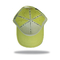 ग्रीन पॉलिएस्टर 5 पैनल बेसबॉल कैप फ्लैट टोपी का छज्जा / कपास गोल्फ कैप्स