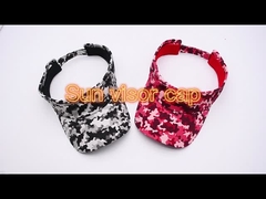 BSCI फ़ैक्टरी कस्टम डिजिटल प्रिंटिंग छलावरण स्पोर्ट्स गोल्फ कैप एडजस्टेबल बीच सन वाइज़र हैट