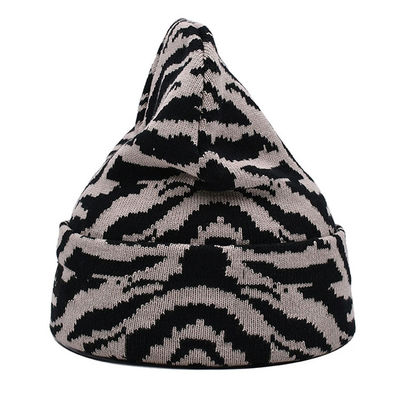 60cm विंटर निट बीनी हैट 100% ऐक्रेलिक वार्म राउंड शेप