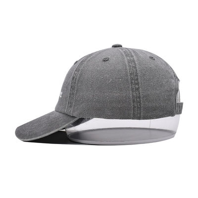 6 पैनल विंटेज धोया कपास टवील आकस्मिक बेसबॉल सलाम कस्टम कढ़ाई लोगो