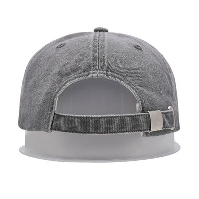 6 पैनल विंटेज धोया कपास टवील आकस्मिक बेसबॉल सलाम कस्टम कढ़ाई लोगो