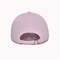 6 पलकें 6 पैनल बेसबॉल टोपी के साथ निर्मित फ्रंट पैनल गुलाबी रंग