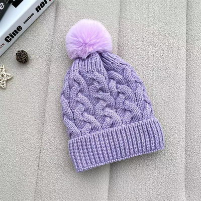 कस्टम सभी पर प्रिंट Beanies सर्दियों गर्म मछुआरे Beanie रिब बुना कपास Pom Pom टोपी
