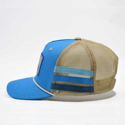 उच्च गुणवत्ता कस्टम ऑस्ट्रेलिया ट्रकर कैप 100% कॉटन साइड स्ट्राइप के साथ कढ़ाई किया गया लोगो डिज़ाइन करें अपनी खुद की अनूठी शैली ट्रक टोपी