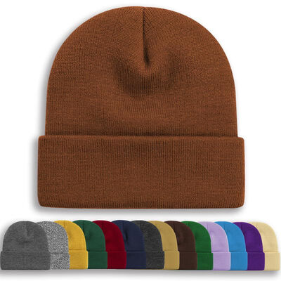 ओईएम ओडीएम डिजाइन काले खाली टोपी कस्टम खोपड़ी टोपी बुना टोपी सर्दियों टोपी