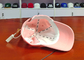 कढ़ाई लोगो / वक्र बिल टोपी के साथ मखमली कपड़े गुलाबी 6 पैनल बेसबॉल टोपी